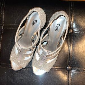 Glitter heels… silver casual to fancy